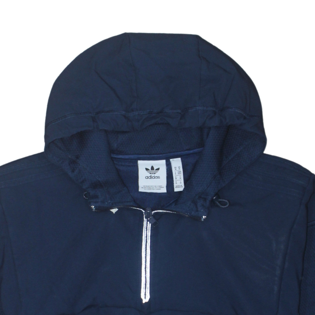 Mens UK Size M adidas Blue 1/2 Zip Hoodie