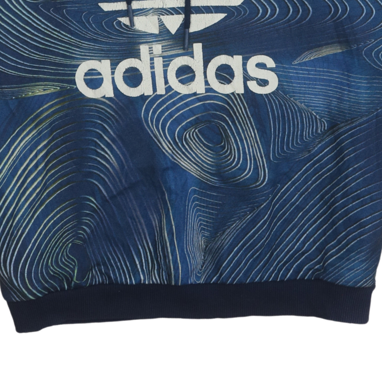 Womens UK Size 16 adidas Blue Pullover Hoodie