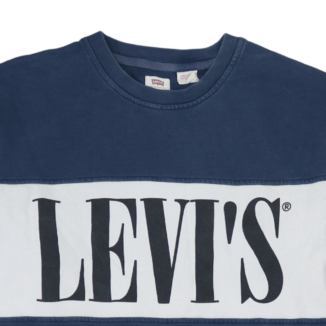 Mens UK Size L Levi's Blue Pullover Sweatshirt