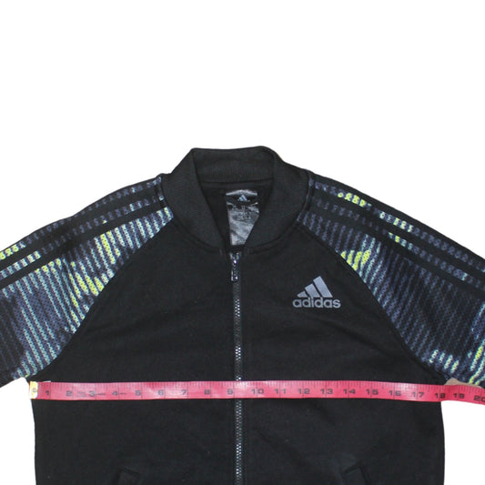 Womens UK Size XS adidas Black Full Zip Hoodie