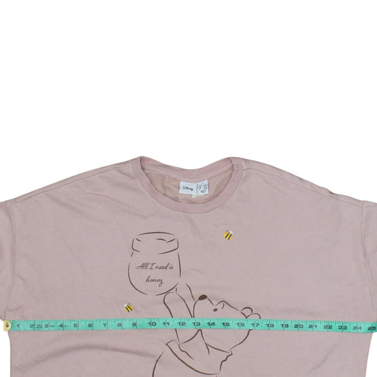 Womens UK Size L Disney Pink Pullover Sweatshirt