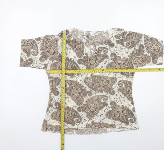Womens UK Size 18 Select Beige Tunic Blouse