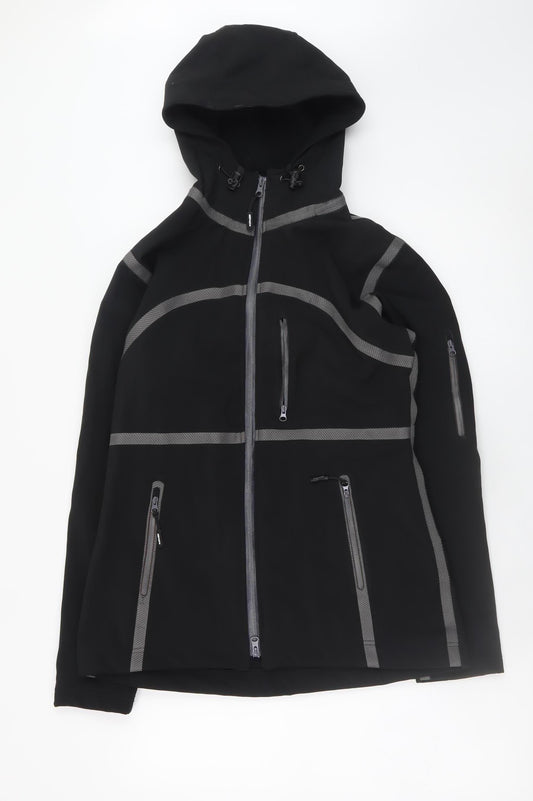 Kombi Men's Black Softshell Hooded Jacket Size S Outdoor