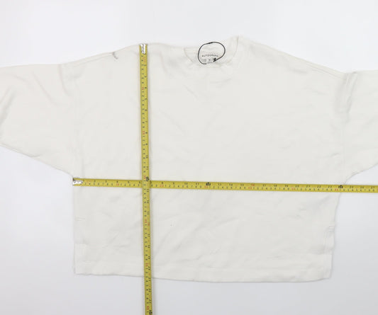 Womens UK Size M Marks and Spencer Ivory Pullover Sweatshirt