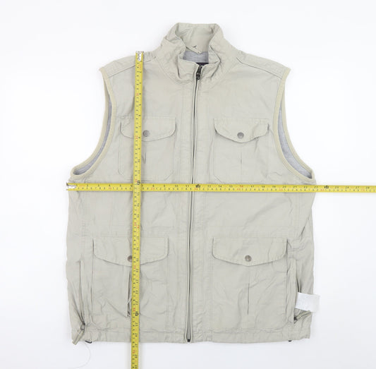 Marks and Spencer Men's Beige L Bodywarmer Waistcoat with Pockets
