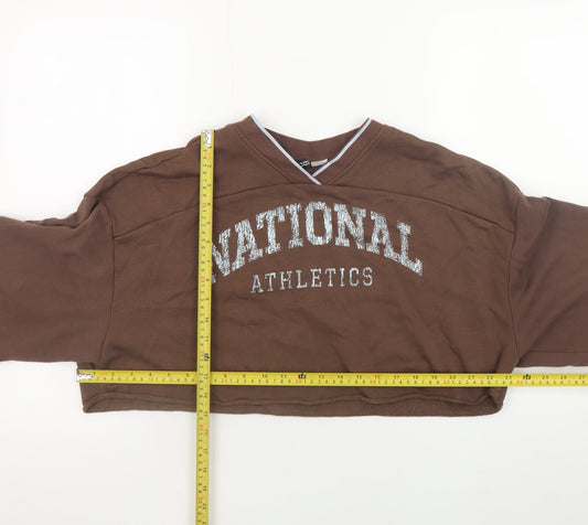 Womens UK Size L H&M Brown Pullover Sweatshirt