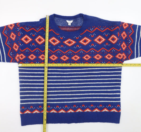 Womens UK Size 18 M&Co Blue Pullover Jumper
