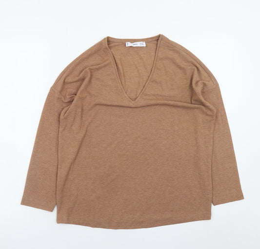 Womens UK Size XS Mango Beige Pullover Jumper