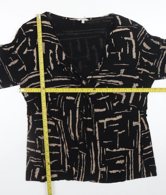 Womens UK Size 26/28 M&Co. Black Tunic Blouse