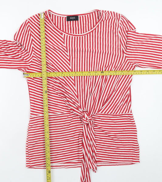 Womens UK Size S Klass Red Tunic Blouse