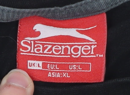 Mens UK Size L Slazenger Black T-Shirt