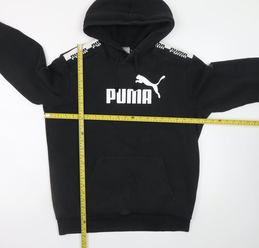 Mens UK Size M PUMA Black Pullover Hoodie