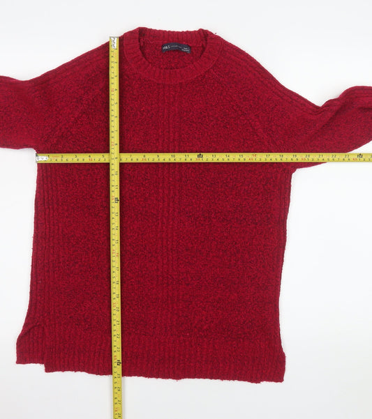 Womens UK Size S Marks and Spencer Red Pullover Jumper