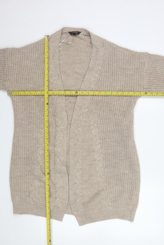 Womens UK Size 16 Lipsy Beige Cardigan Jumper