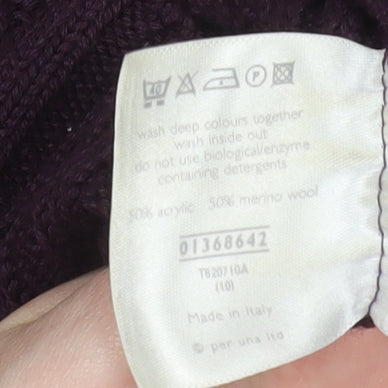 Womens UK Size 10 Marks and Spencer Purple Pullover Jumper