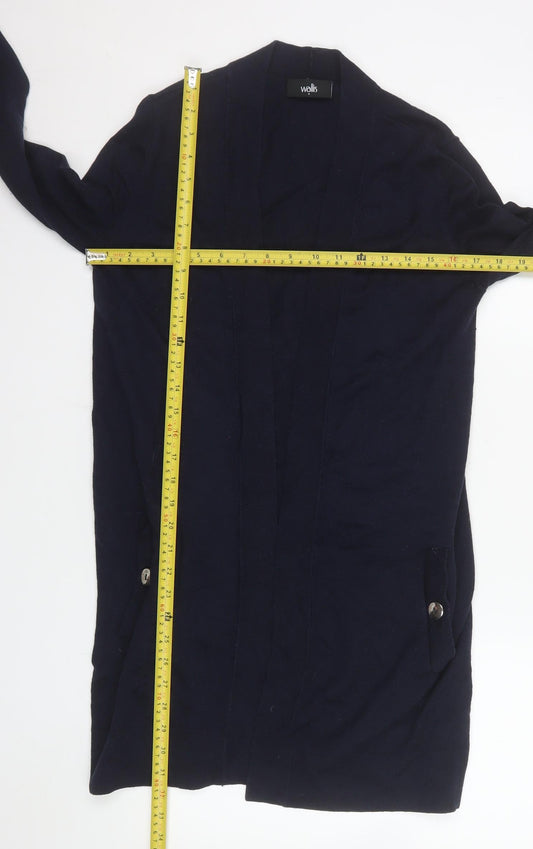 Womens UK Size S Wallis Black Cardigan Jumper