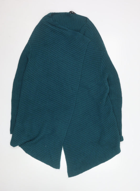 Womens UK Size S Cotton Traders Blue Cardigan Jumper