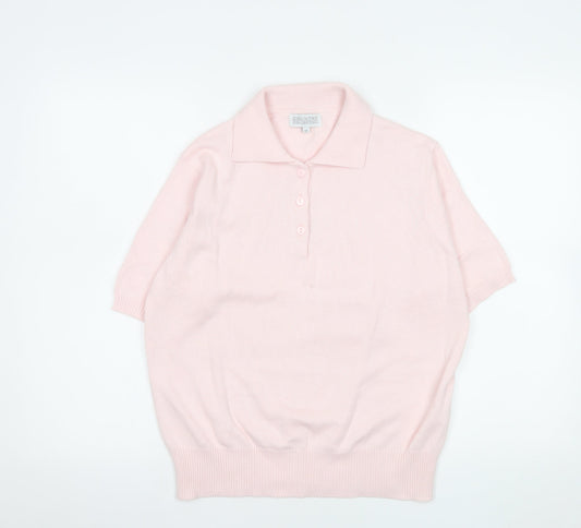 Womens UK Size M Country Collection Pink Basic Polo