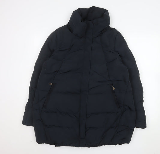 Womens UK Size L Zara Black Puffer Jacket