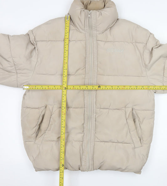 Womens UK Size XS Reclaimed Vintage Beige Puffer Jacket