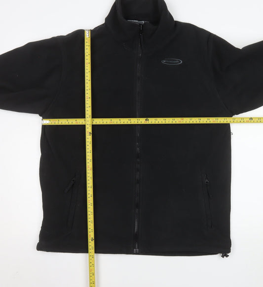 Mens UK Size M Mountain Life Black Full Zip Sweatshirt