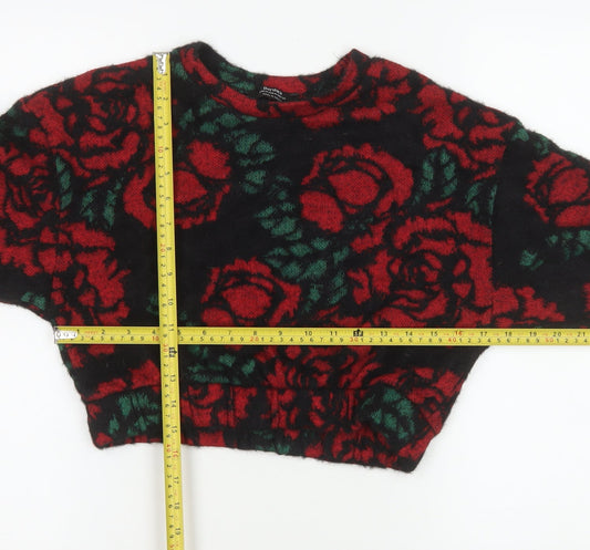 Womens UK Size M Bershka Multicoloured Pullover Sweatshirt
