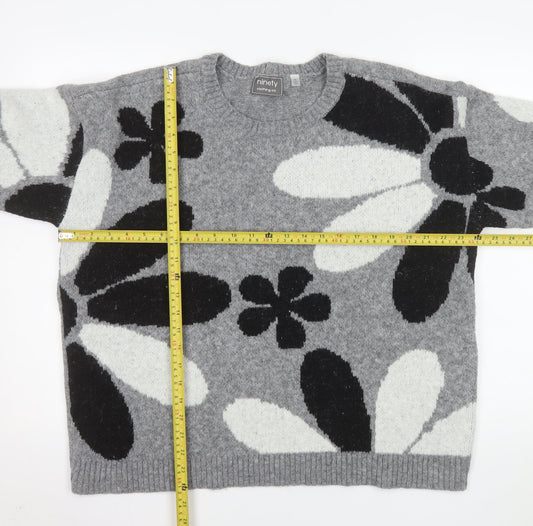 Womens UK Size XL ninety clothing co Grey Pullover Jumper