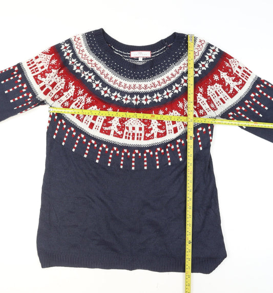 Mens UK Size L NEXT Blue Pullover Jumper