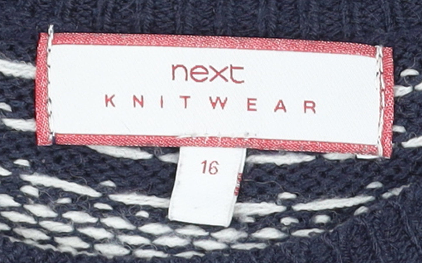 Mens UK Size L NEXT Blue Pullover Jumper