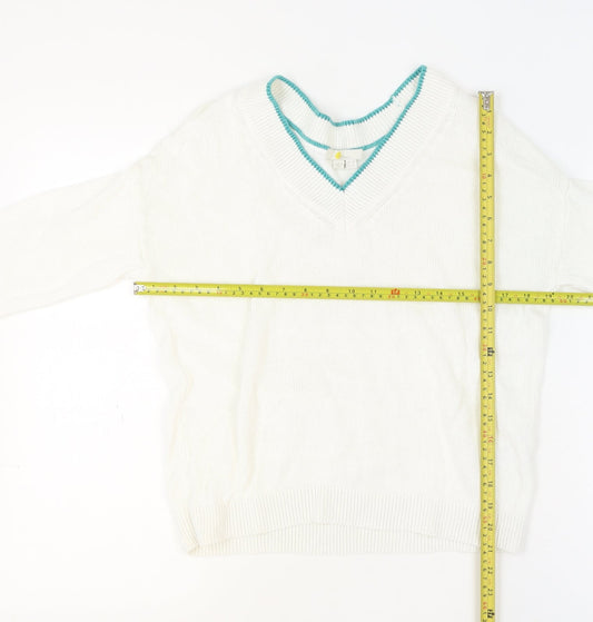 Womens UK Size 10 Boden White Pullover Jumper