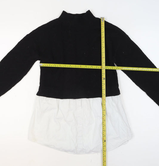 New Look Womens Black Mock Neck Long Sleeve Jumper Size 8