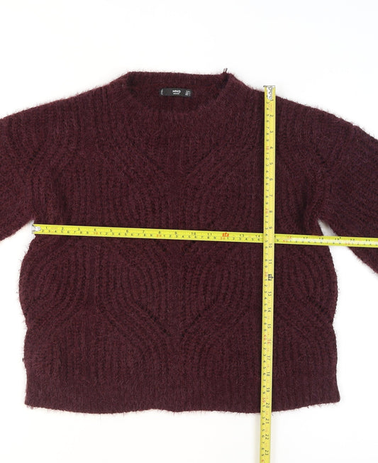 Womens UK Size 8 MNG Purple Pullover Jumper