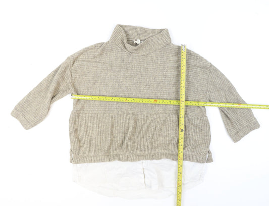 Womens UK Size 8 River Island Beige Pullover Jumper