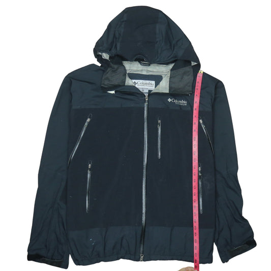 Mens UK Size 2XL Columbia Black Rain Coat