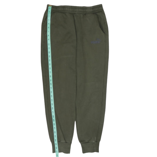 Mens UK Size M PUMA Regular Fit Jogger Green Trousers