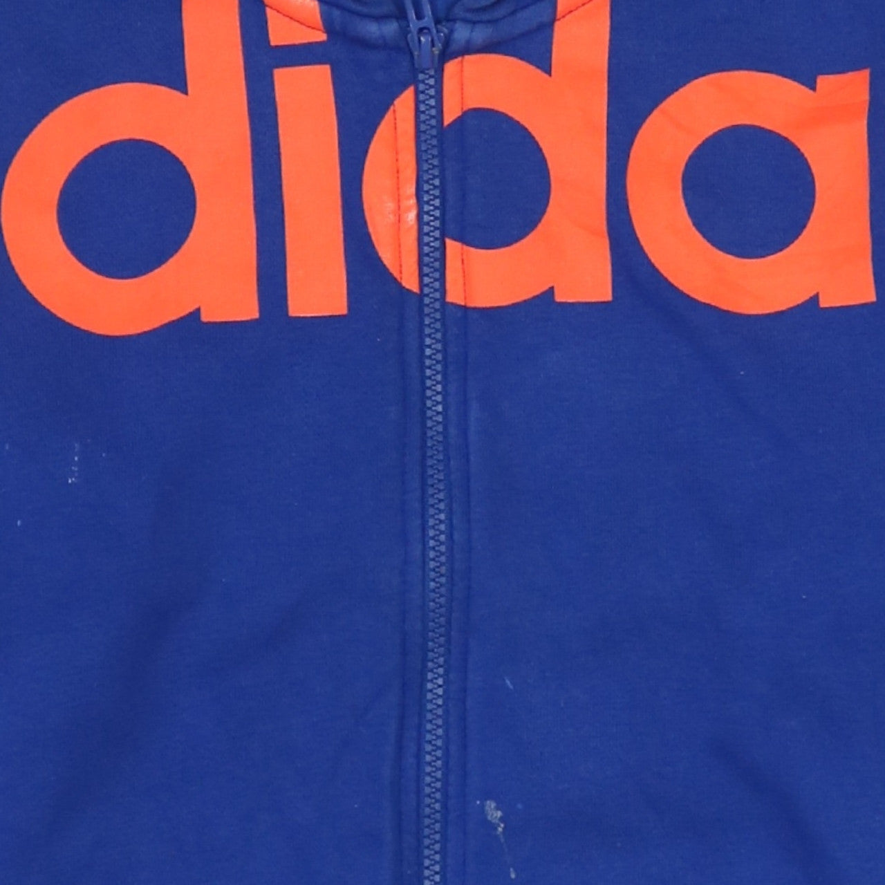 Mens UK Size L adidas Blue Full Zip Hoodie