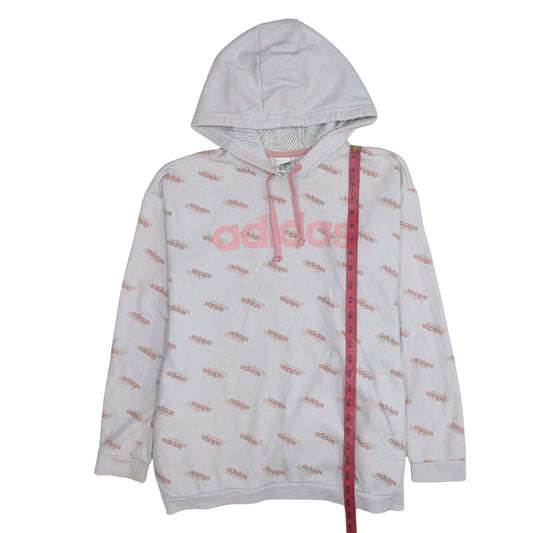 Womens UK Size S adidas White Pullover Hoodie