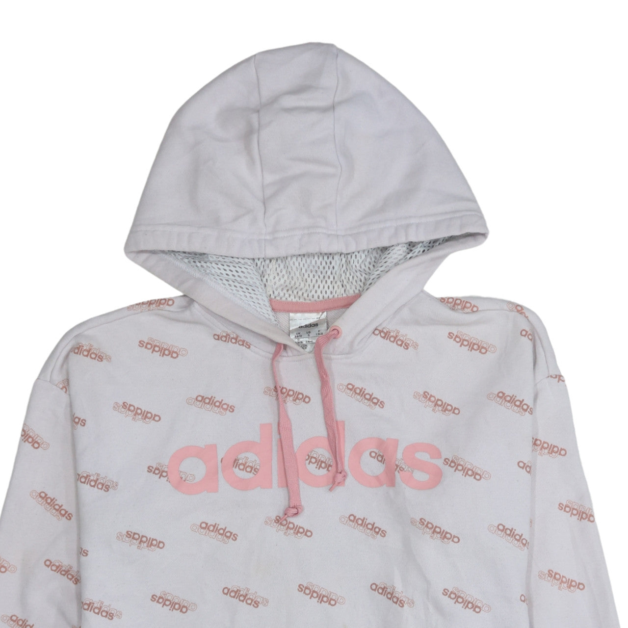 Womens UK Size S adidas White Pullover Hoodie