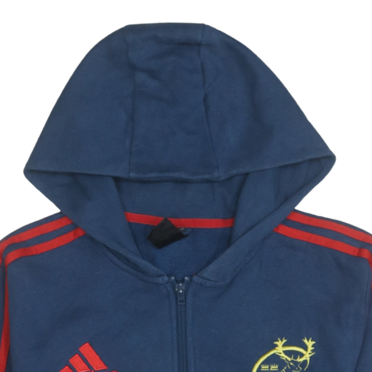 Additional view of Adidas boys’ blue full zip hoodie s rugby logo fleece sweatshirt