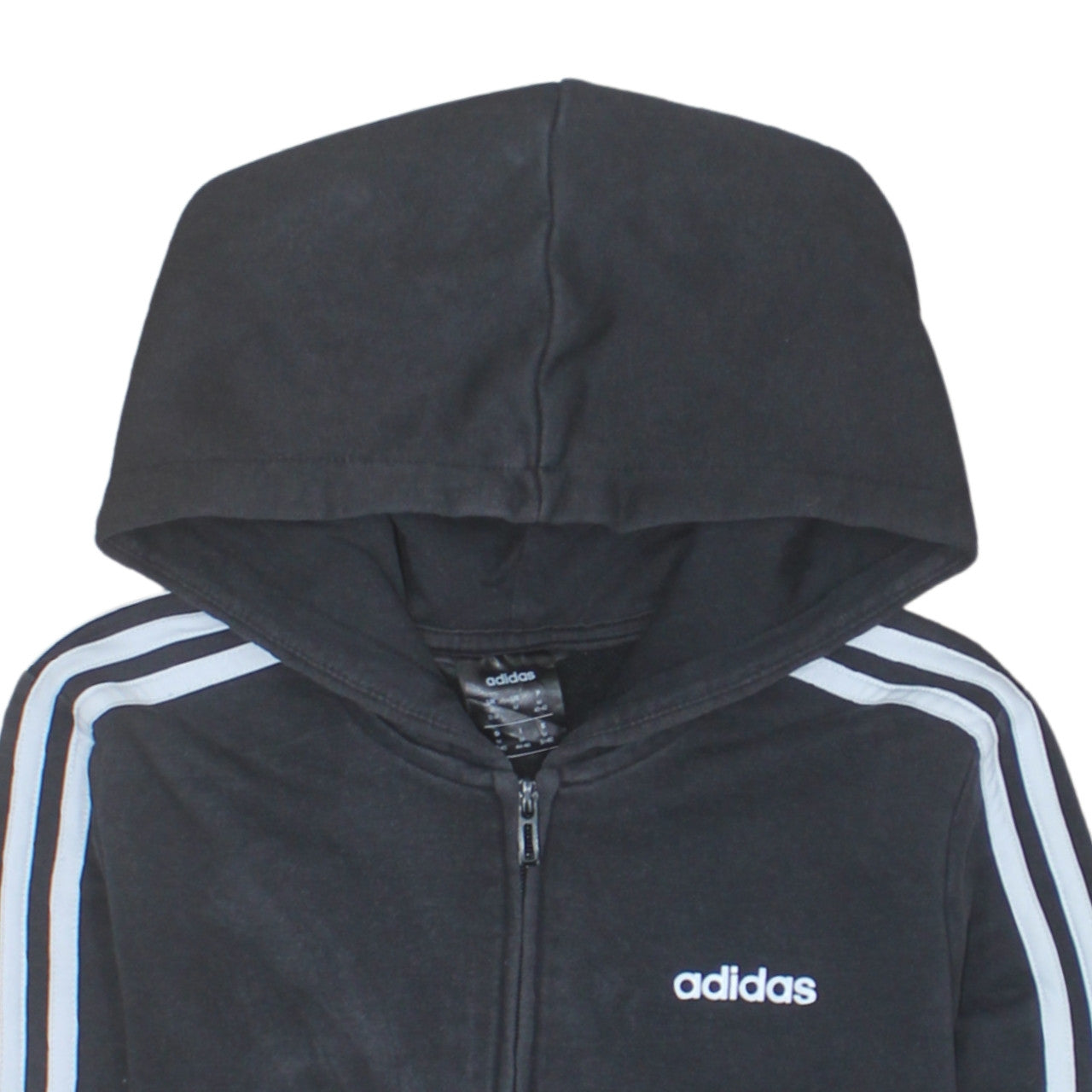 Womens UK Size M adidas Black Full Zip Hoodie