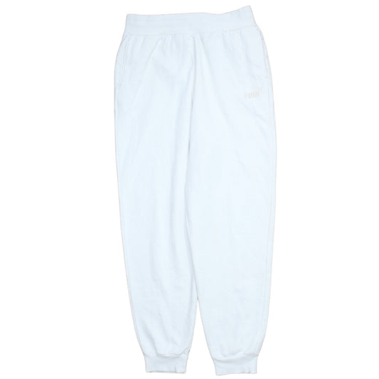 Additional front view of Puma Women’s White Jogger Sweatpants, size M, Cotton Blend
