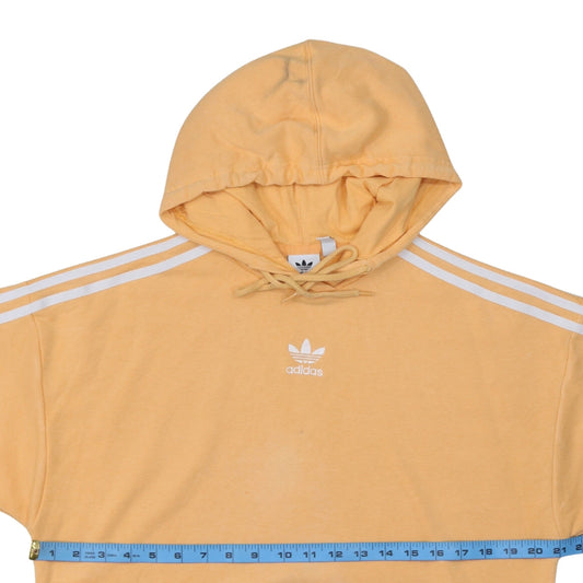 Womens UK Size 10 adidas Yellow Pullover Hoodie