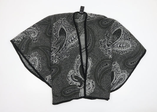 Womens UK Size One Size Oasis Grey Cape Jumper