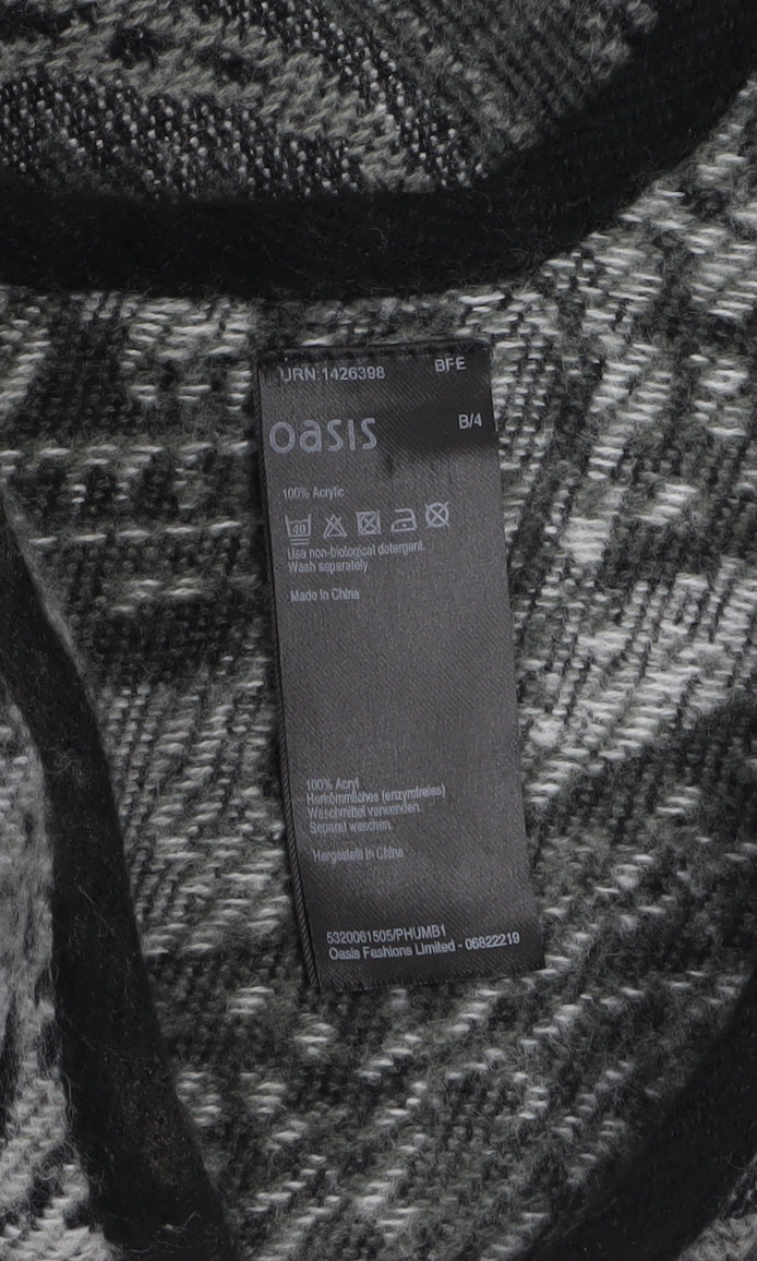 Womens UK Size One Size Oasis Grey Cape Jumper