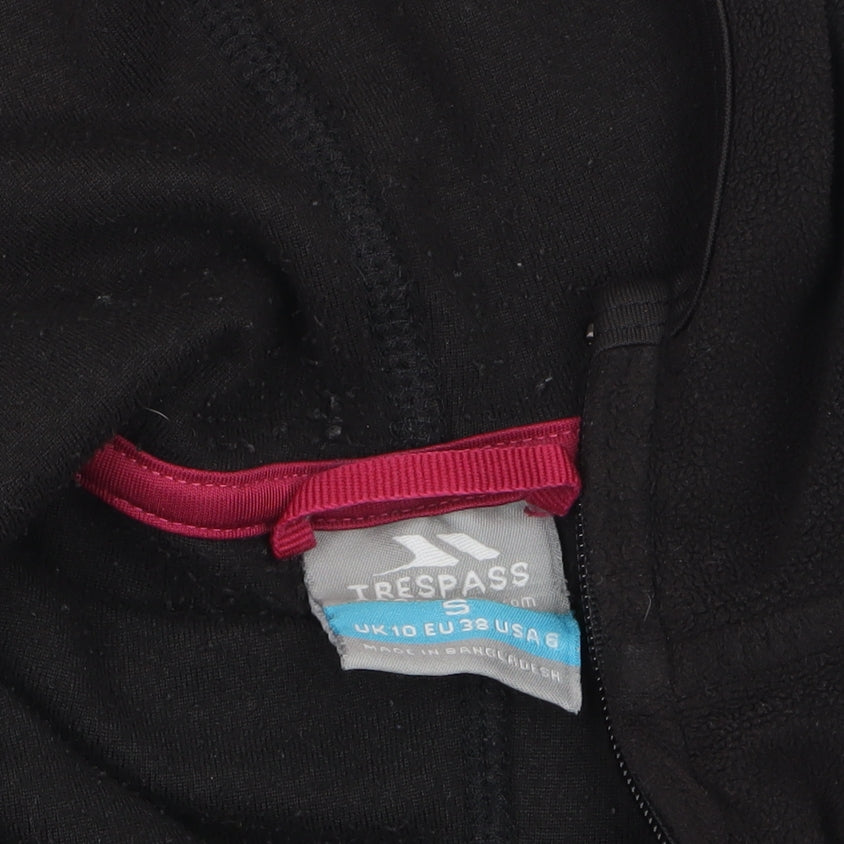 Womens UK Size 10 Trespass Black Full Zip Hoodie