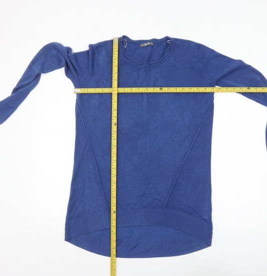Womens UK Size 10 South Blue Pullover Jumper