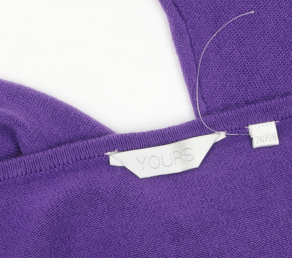 Womens UK Size 26/28 Yours Purple Pullover Jumper