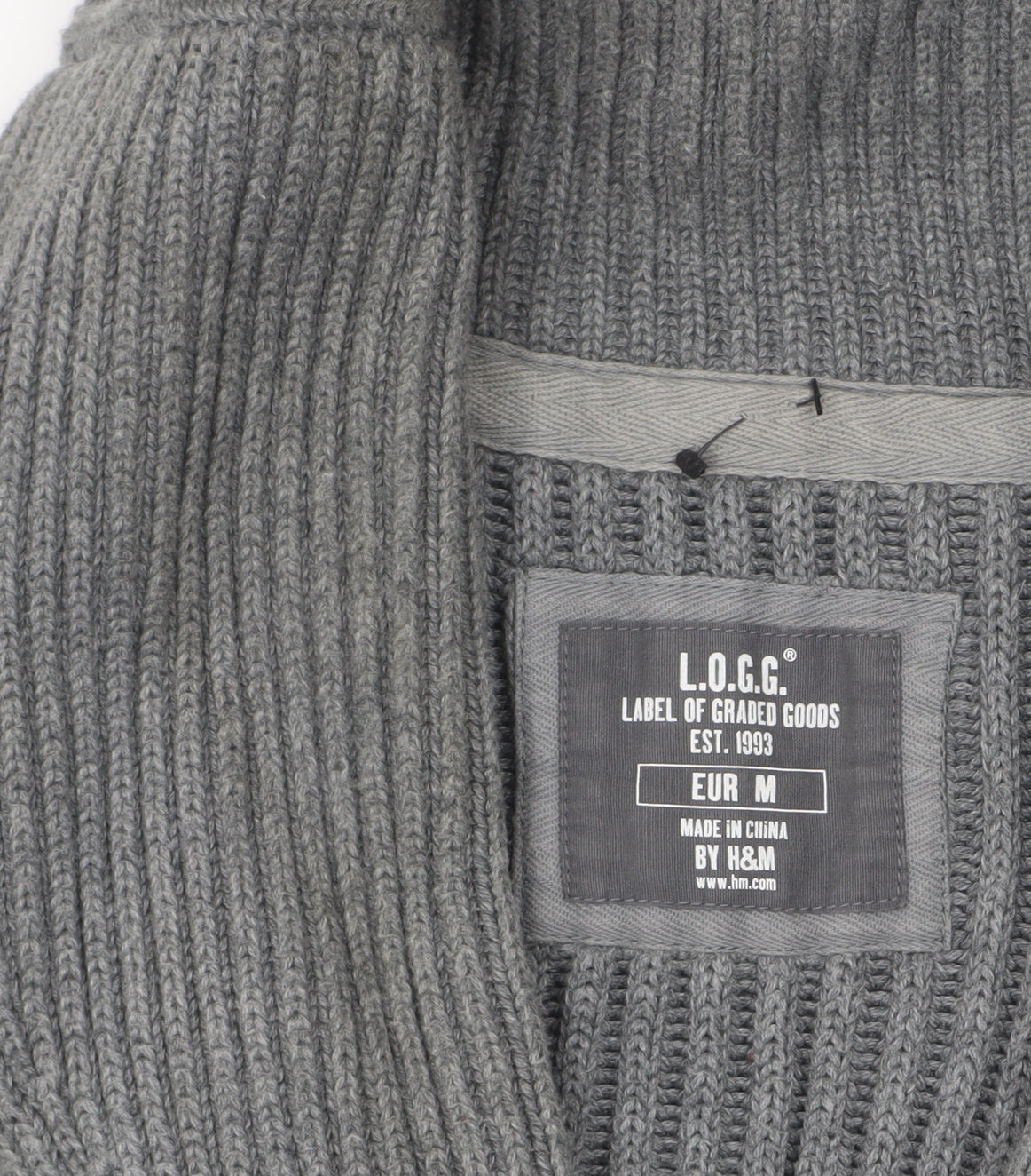 Mens UK Size M H&M Grey Cardigan Jumper