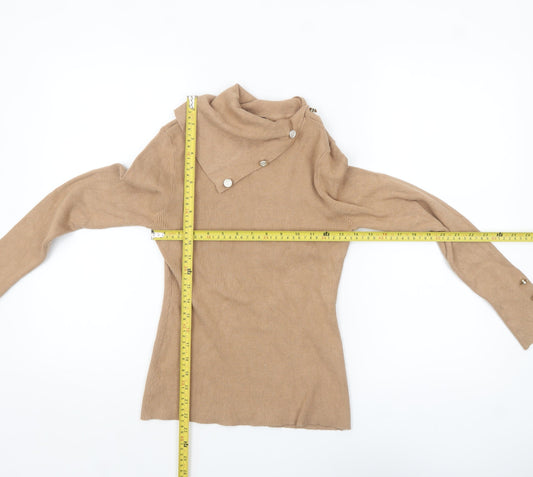 Womens UK Size 12 Lipsy Beige Pullover Jumper