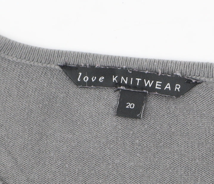 Womens UK Size 20 Bonmarché Grey Pullover Jumper